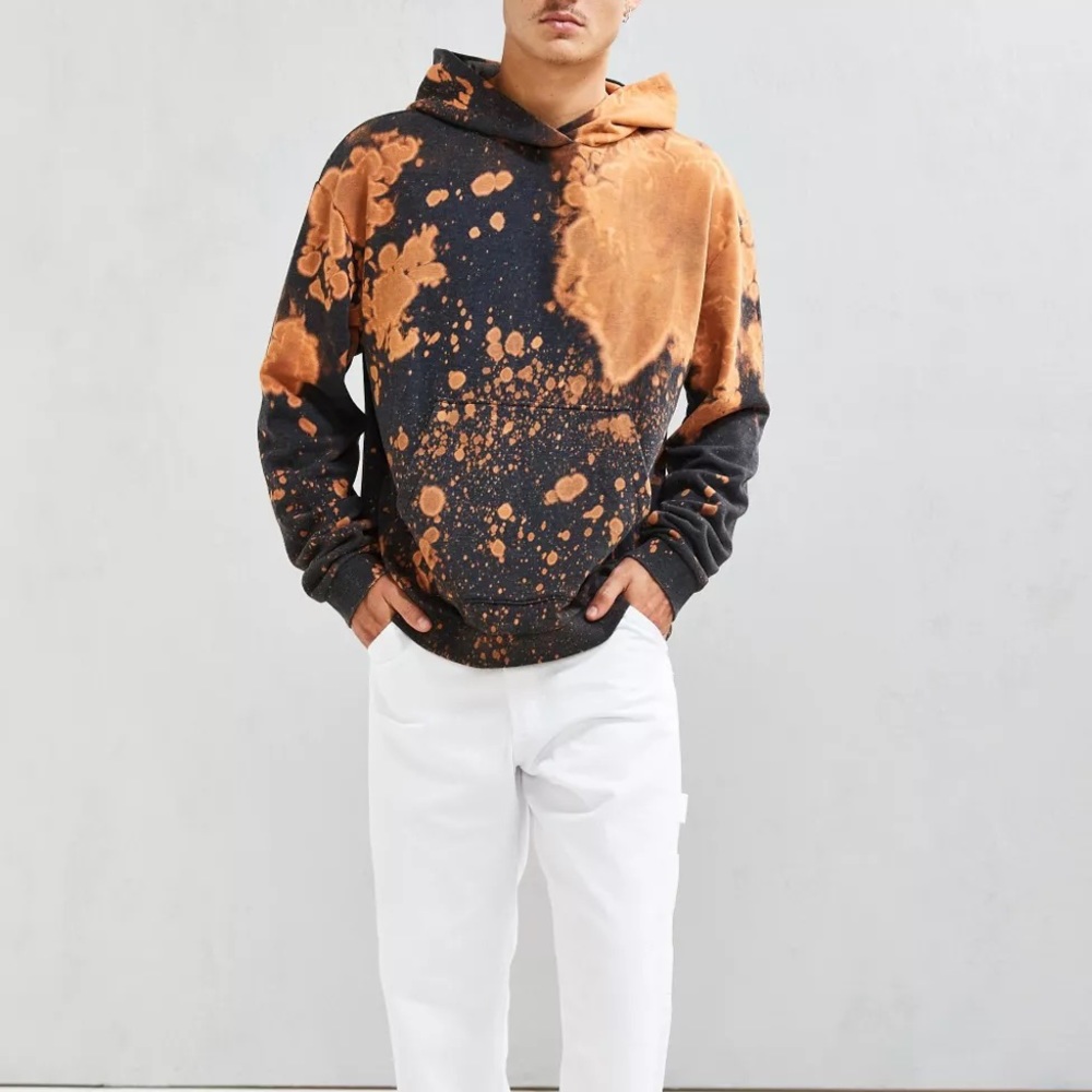 Urban Outfitters Men’s Malone Acid Bleached Hoodie, Size XL